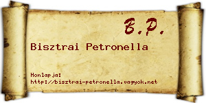 Bisztrai Petronella névjegykártya